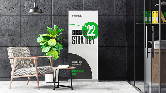 Wie man die perfekte Grafik für ein Roll-up-Banner erstellt